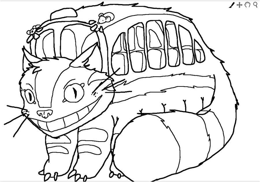 Coloriage totoro Chat Bus My Neighbor totoro Drawing at Getdrawings