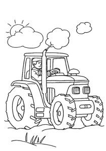 Coloriage Tracteur tom à Imprimer Gratuit Tractor Coloring Page Farm Pinterest