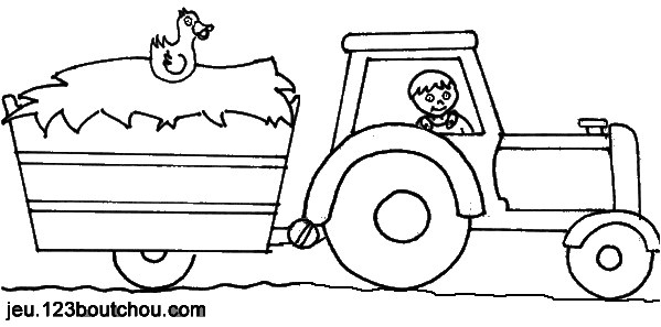 Coloriage Tracteur tom Avec Fourche Coloriages   Imprimer Tracteur Numéro 7353