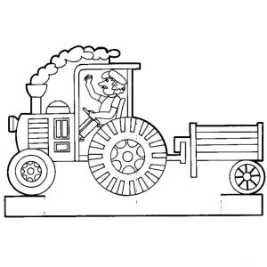 Coloriage Tracteur tom Et Ses Amis Coloriage Tracteur Avec Remorque A Imprimer Gratuit