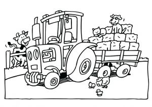 Coloriage Tracteur tom Jules Coloriage Tracteur tom Coloriage Tracteur Et Remorque A Imprimer