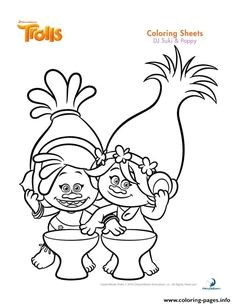 Coloriage Trolls Poppy A Imprimer Coloriage Les Trolls Princesse Poppy Coloring Page