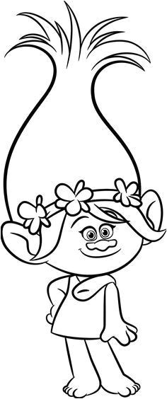 Coloriage Trolls Poppy A Imprimer Coloriage Les Trolls Princesse Poppy Coloring Page