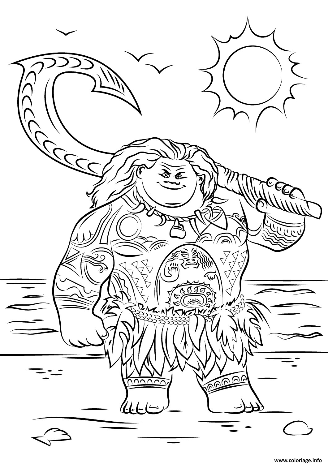 Coloriage Vaiana Gratuit En Ligne Coloriage Maui From Moana Vaiana Dessin
