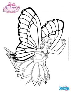 Coloriage Vélociraptor Coloriage Barbie La Fée Mariposa En Vol