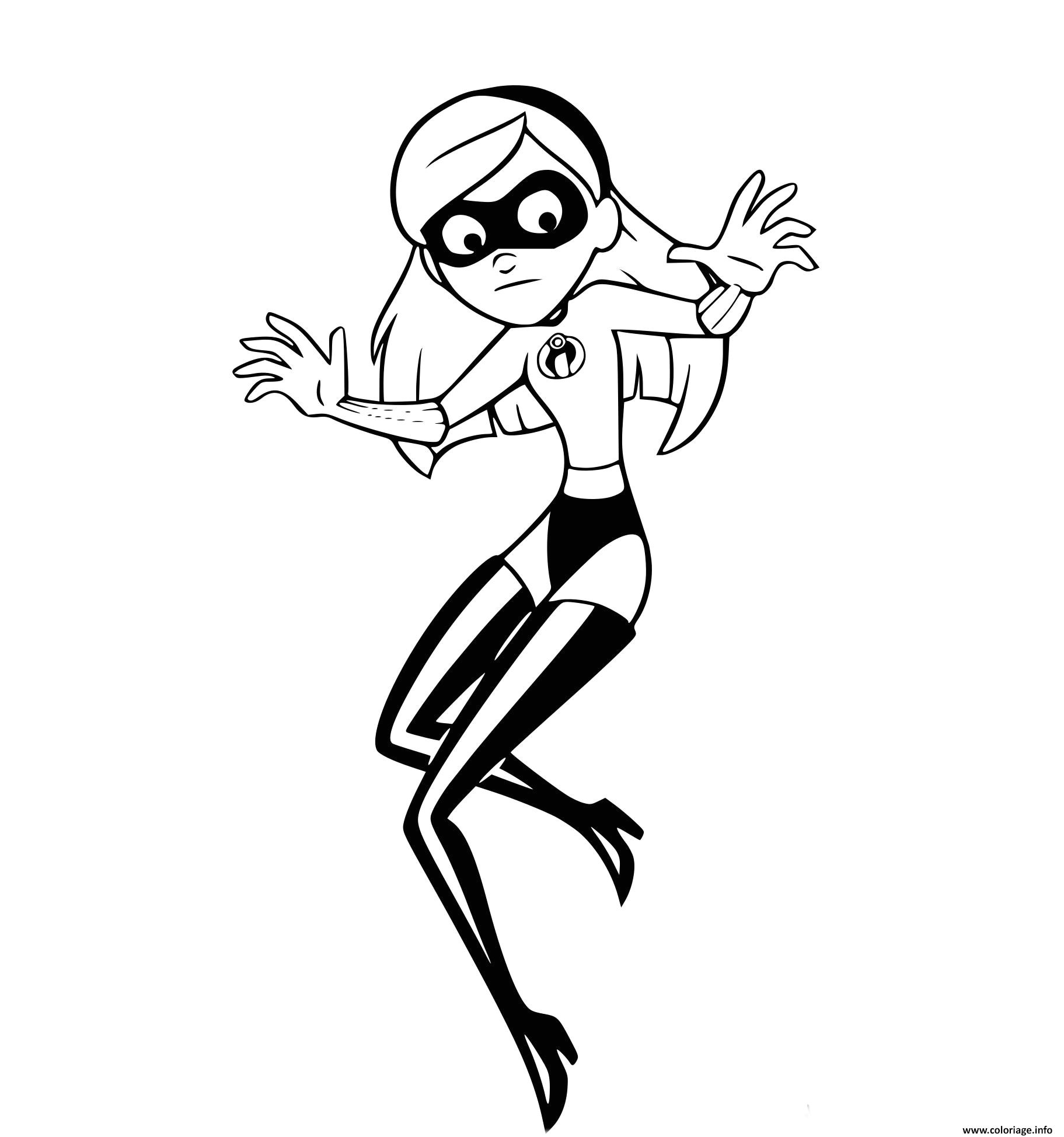 Coloriage Violette Indestructible Coloriage Elastigirl Violette Les Indestructibles Dessin