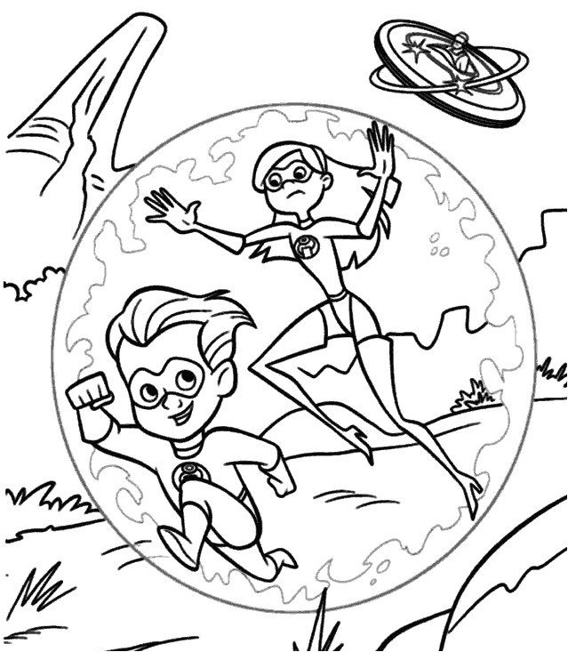 Coloriage Violette Indestructible Coloriage Fleche Et Violette Les Indestructibles   Imprimer