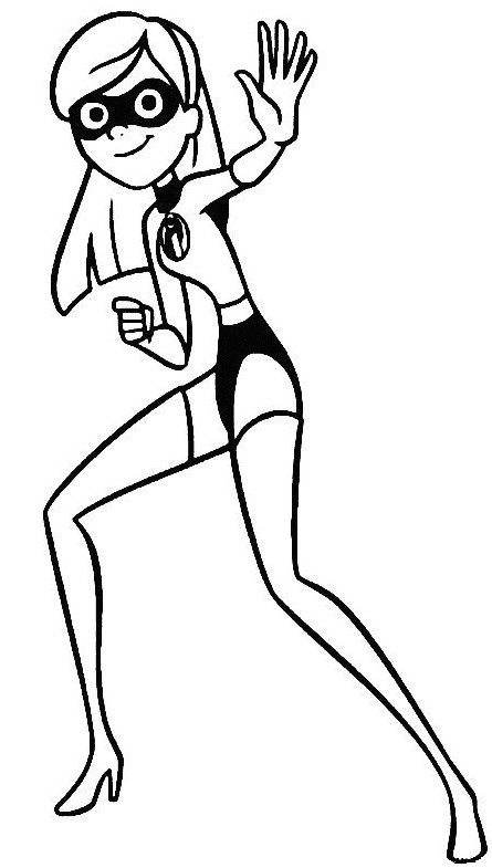 Coloriage Violette Indestructible Dessins De Les Indestructibles   Colorier