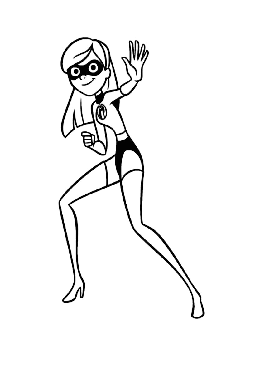 Coloriage Violette Indestructible Les Indestructibles Disney 1 Coloriage Les Indestructibles