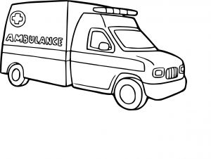 Coloriage Voiture Ambulance Coloriage Camion Ambulance   Imprimer