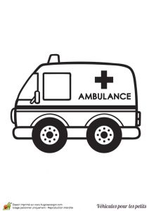 Coloriage Voiture Ambulance Coloriage D Un Véhicule Pour Les Petits Une Ambulance