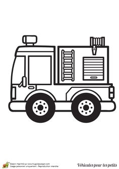 Coloriage Voiture Pour tout Petit Camion De Pompier   Colorier Coloring Pinterest