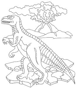 Coloriage Volcan Dinosaure 204 Dessins De Coloriage Dinosaure   Imprimer Sur Laguerche