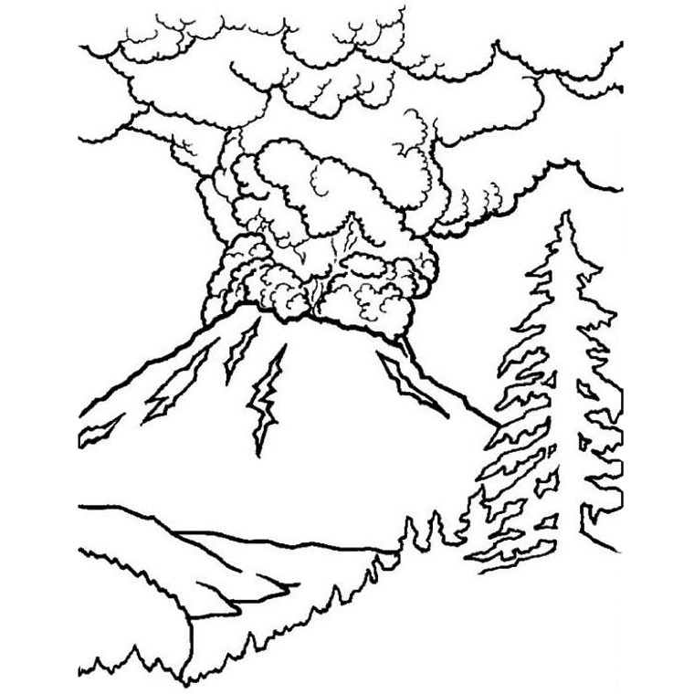 Coloriage Volcans Imprimer Coloriage Volcan A Imprimer Gratuit