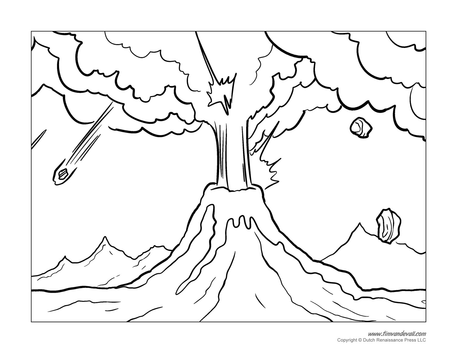 Coloriage Volcans Imprimer Volcan 21 Nature – Coloriages   Imprimer
