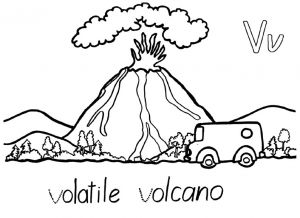 Coloriage Volcans Imprimer Volcan 39 Nature – Coloriages   Imprimer