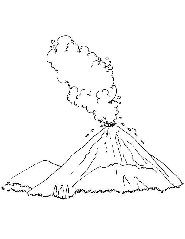Coloriage Volcans Imprimer Volcan 52 Nature – Coloriages   Imprimer