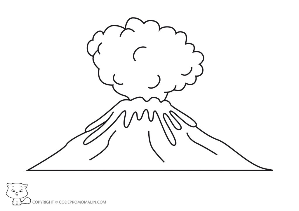 Coloriage Volcans Imprimer Volcan 8 Nature – Coloriages   Imprimer