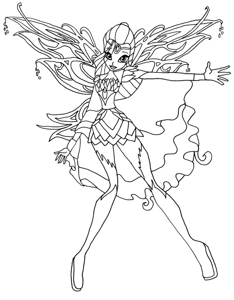 Coloriage Winx Bloom Coloriage Bloom Bloomix Winx   Imprimer