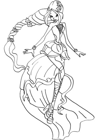 Coloriage Winx En Ligne Coloriage Winx Club Flora Harmonix