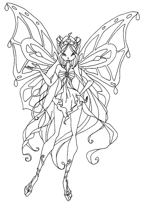 Coloriage Winx Flora Flora Enchantix 2 by Elfkena On Deviantart