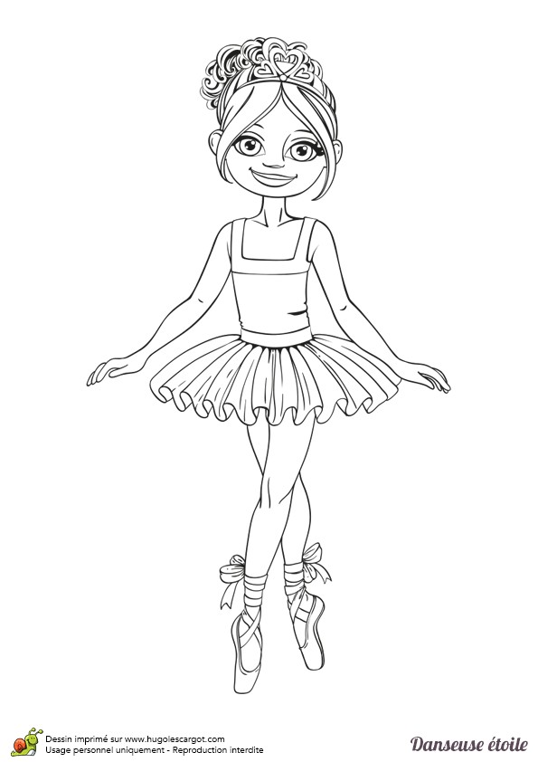 Coloriages De Ballerina Coloriage D Une Belle Petite Danseuse étoile Avec Sa Figure D