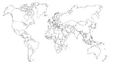 Colorier Carte Du Monde Grande Carte Du Monde Vierge Et Blanche   Pléter