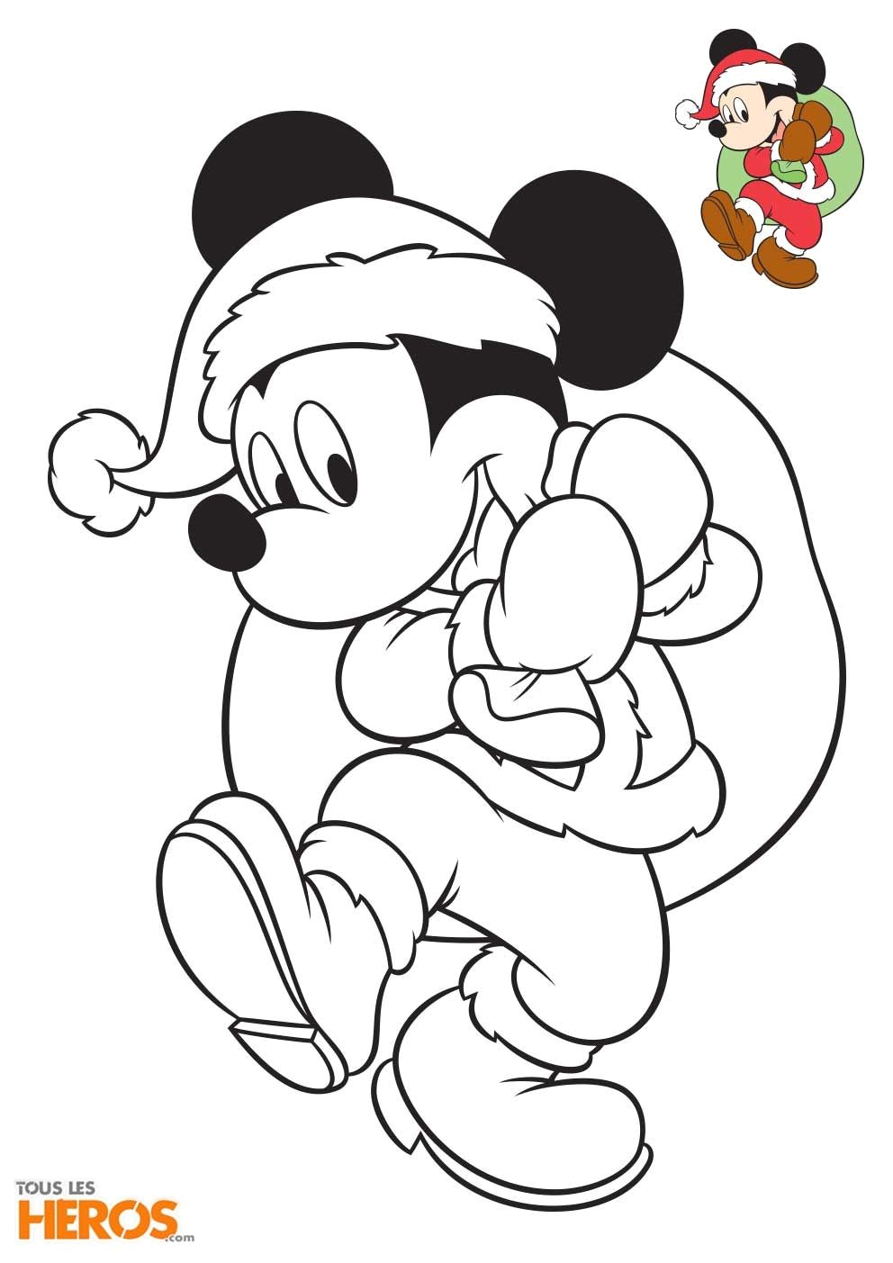 Dessin à Colorier à Imprimer Minnie Mickey Et Minnie Préparent Les Fªtes De Fin D Année Coloriez Les