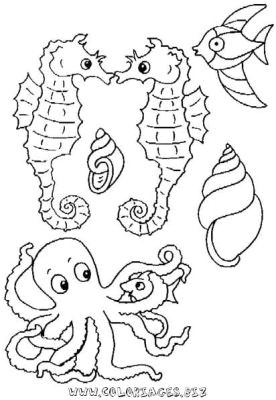 Dessin A Colorier Animaux De La Mer Coloriages Mer Et Poissons Page 19 Animaux
