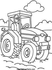 Dessin Coloriage à Imprimer Tracteur Coloriage Ferme Tracteur