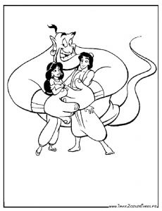 Dessin Coloriage Aladdin Coloriages Aladdin De Walt Disney Aladdin Princesse Jasmine Et Le