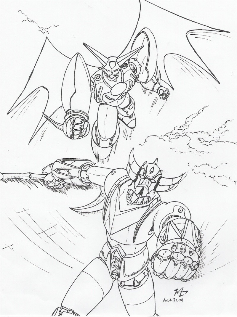 Dessin Coloriage Goldorak Dessin De Coloriage Goldorak   Imprimer Cp