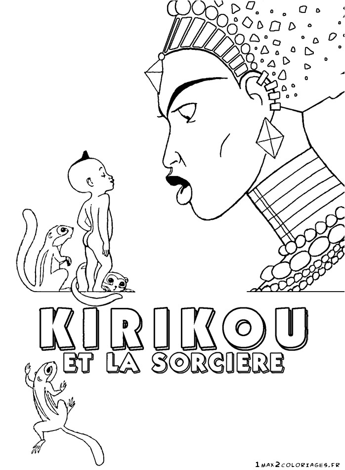 Dessin Coloriage Kirikou Coloriage Kirikou Et La sorciere
