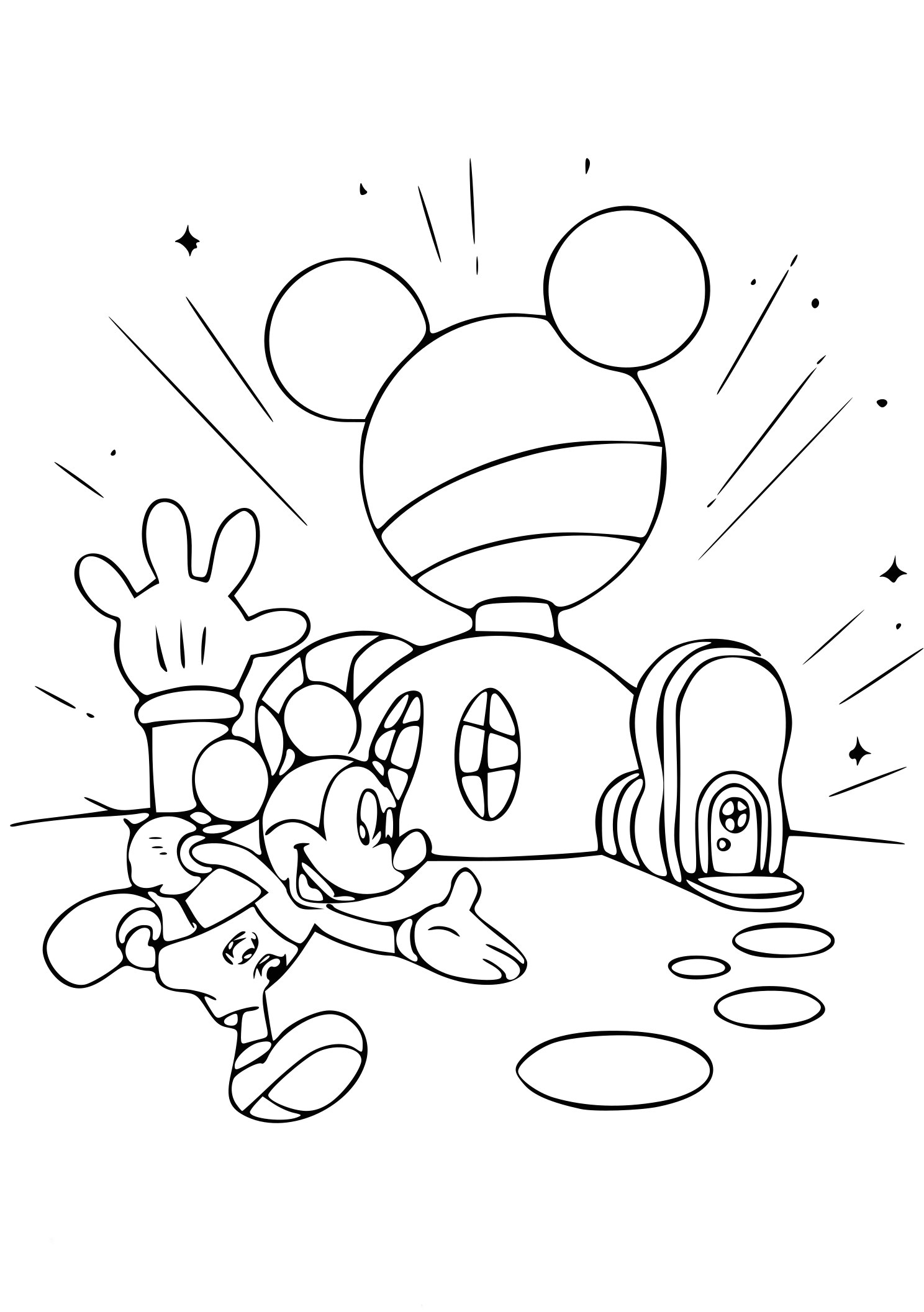 Dessin Coloriage La Maison De Mickey 31 Dessins De Coloriage Maison Imprimer Dessin Maison Gratuit