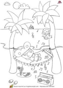 Dessin Coloriage Palmier 143 Best Coloriages Vacances D été Images On Pinterest