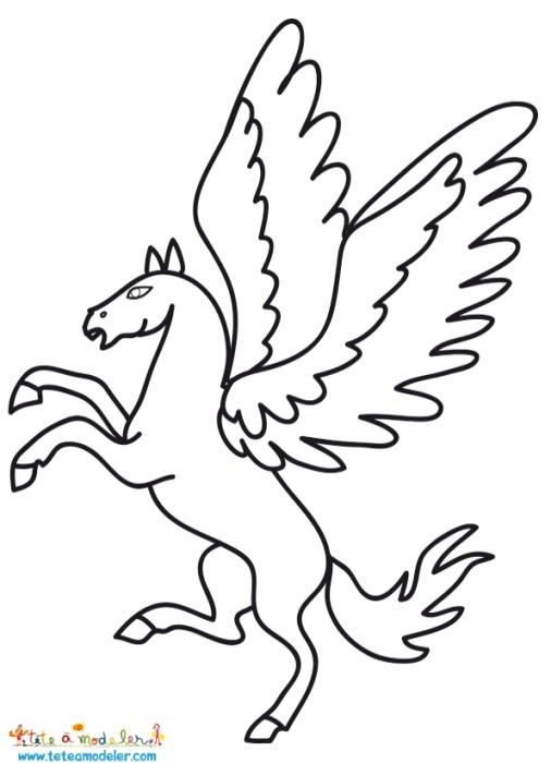 Dessin Coloriage Pegase Coloriage De Pégase Coloriage Tªte   Modeler