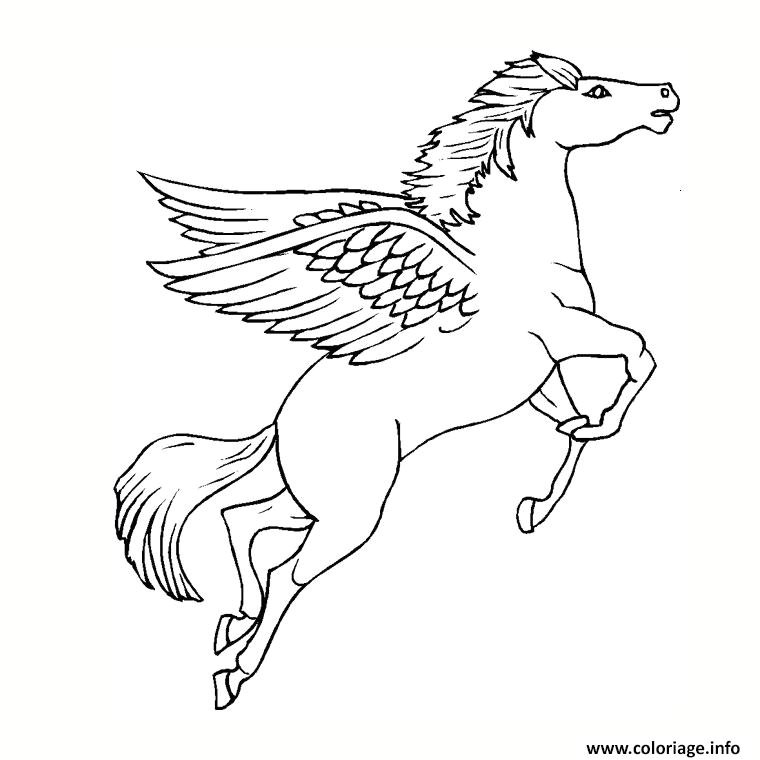 Dessin Coloriage Pegase Coloriage Licorne Pegase Dessin