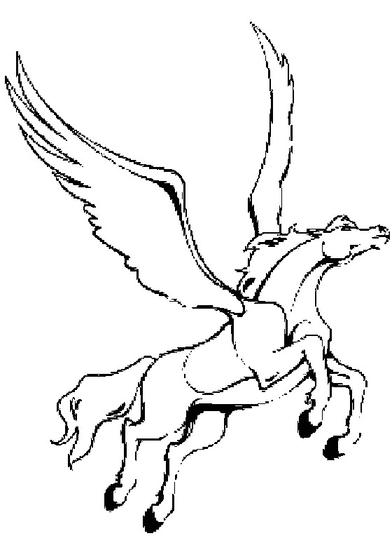 Dessin Coloriage Pegase Mod¨les Pour Window Color