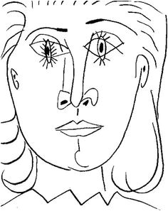 Dessin Coloriage Picasso Femme assise Dora Maar Artist Pablo Picasso 1943