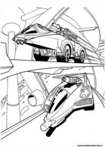 Dessin Coloriage Voitures Hot Wheels Une Voiture De Course En Plein Action Colorier