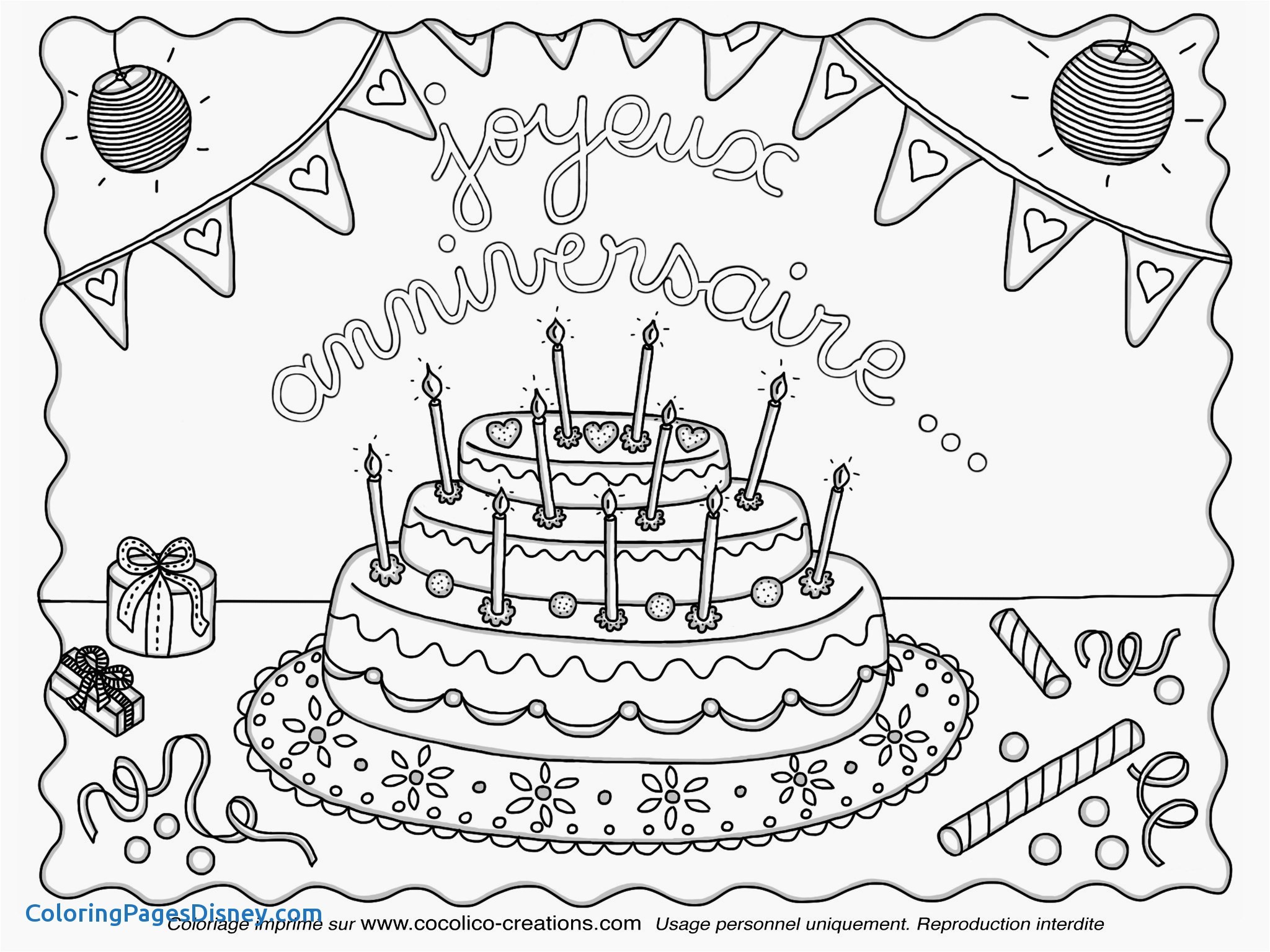 Dessin Joyeux Anniversaire Papa Coloriage Coloriage Anniversaire A Imprimer Coloriage Titi Anniversaire A