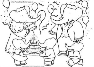 Famille Babar Coloriage Venez Déssiner Les Coloriages De Babar Et Ses Amis
