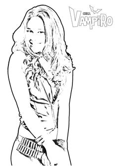 Gulli.fr Coloriage Chica Vampiro G¢teau Chica Vampiro Facile Avec Pochoir   Imprimer