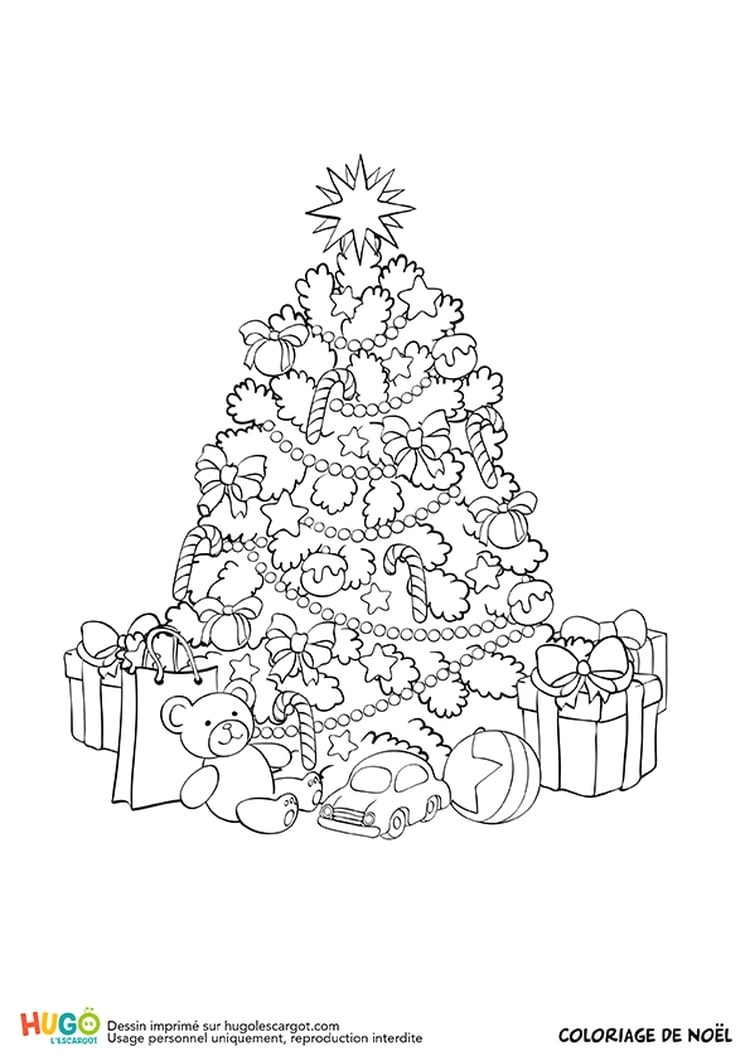 Hugo L Escargot Coloriage Bonne Année Sapin De Noel Dessin Moderne