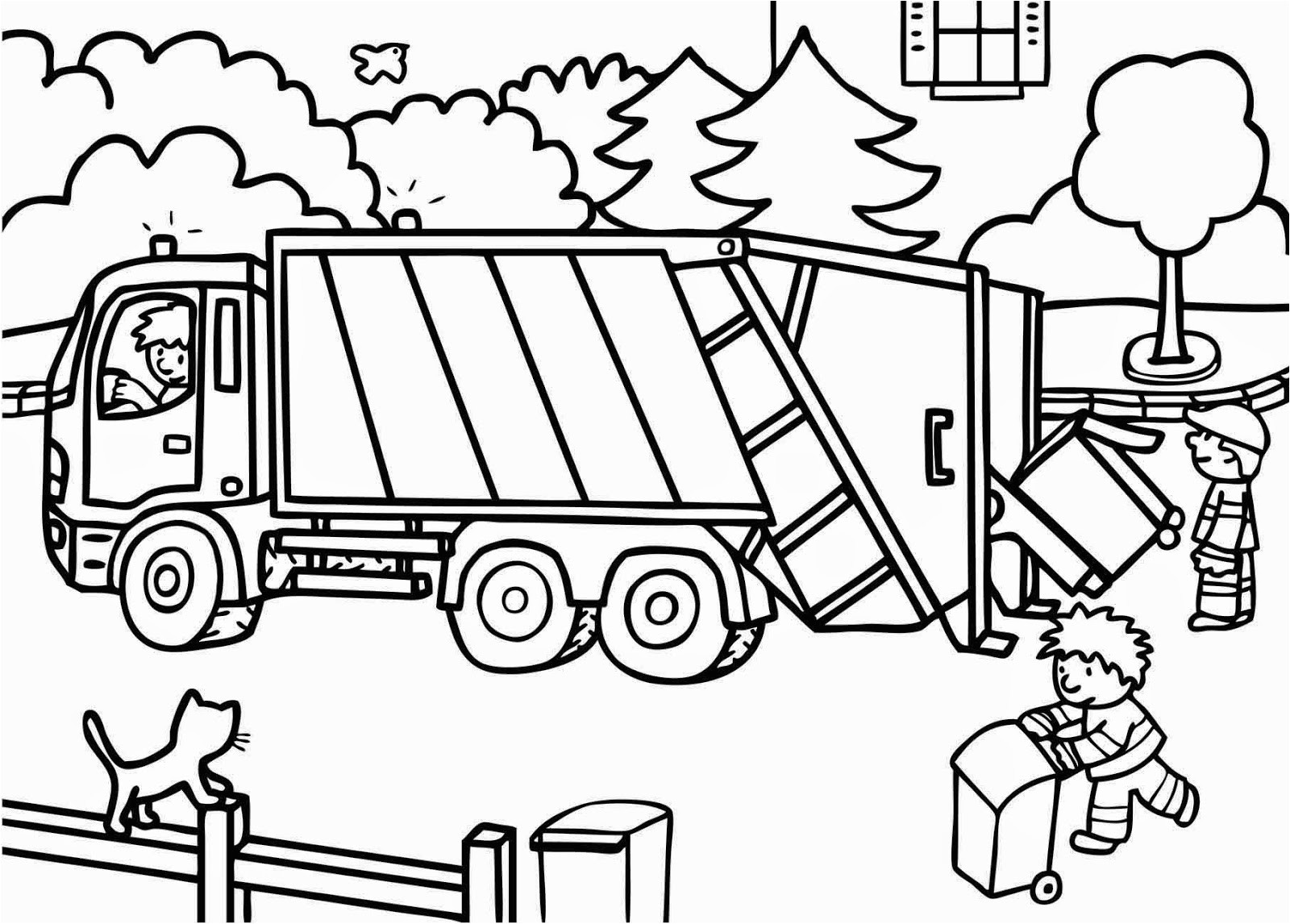 Image Coloriage Camion Poubelle Coloriage Camion Poubelle Les Beaux Dessins De Transport  