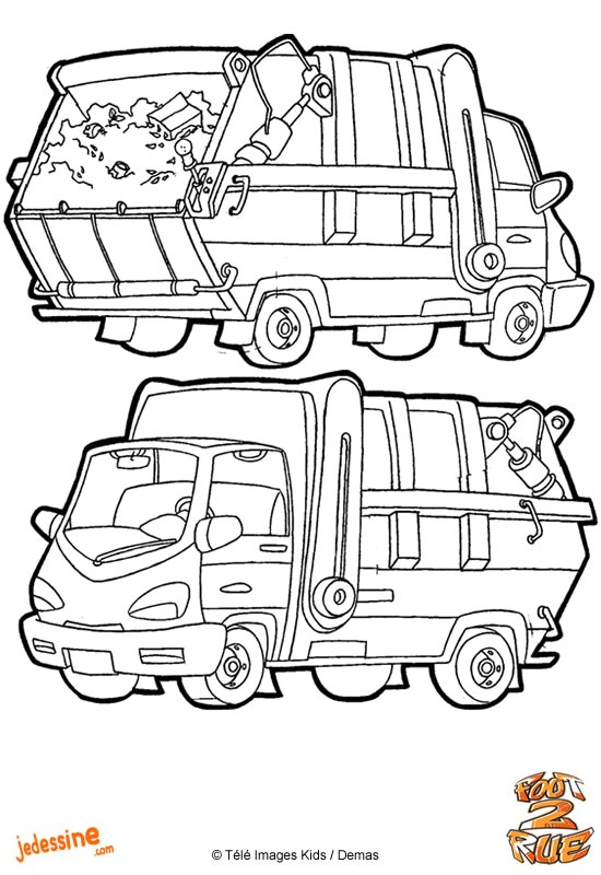 Image Coloriage Camion Poubelle Coloriages Coloriage Du Camion Poubelle Fr Hellokids
