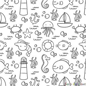 Image Fond Marin Coloriage Coloriage Les Fonds Marins Cute Illustration