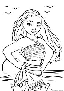 Imprimer Un Coloriage De Vaiana Print Moana Waialiki Disney Coloring Pages