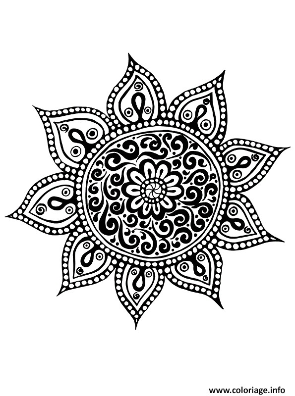 Jeux De Coloriage De Mandala Gratuit Coloriage Mandala soleil Vacance Vacance Ete Dessin
