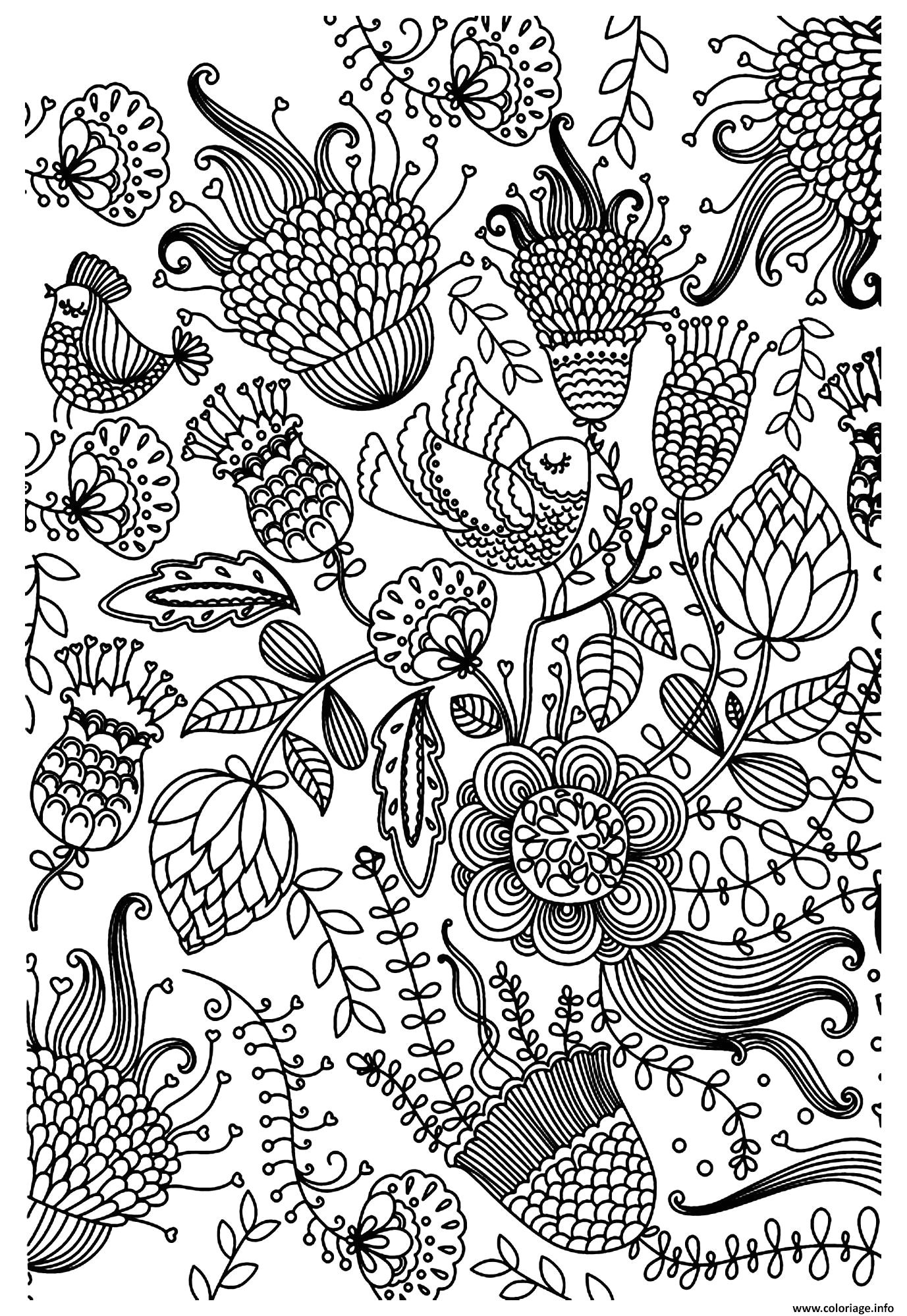 Jeux De Coloriage De Mandala Gratuit En Ligne Coloriage Antistress Oiseaux Dessin